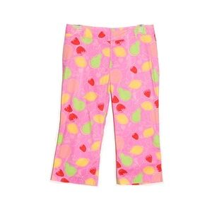 Lilly Pulitzer Vintage Fruit Print Capri Pants